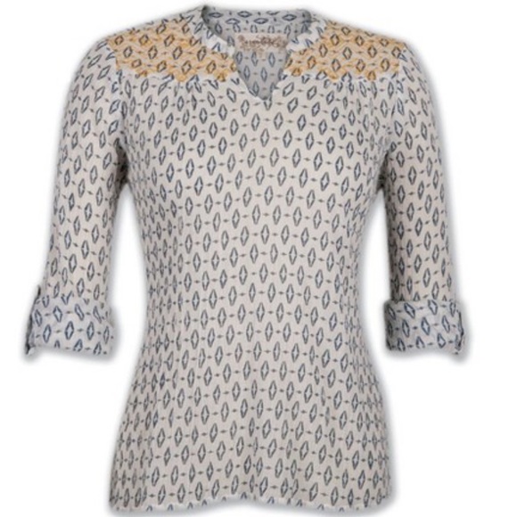 🆕 Anthropologie Boho Peasant Top☀️💙🌿 - Picture 4 of 9